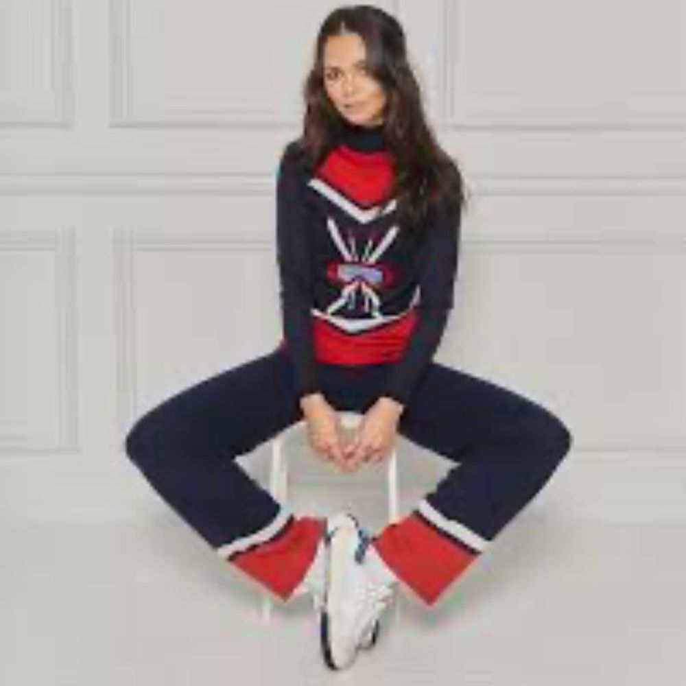 L'Etoile Sport Mock Neck Ski Sweater, NWT XL